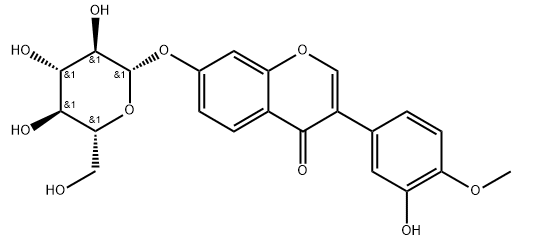 ROS活性氧Calycosin-7-glucoside,毛蕊异黄酮苷,CAS：20633-67-4
