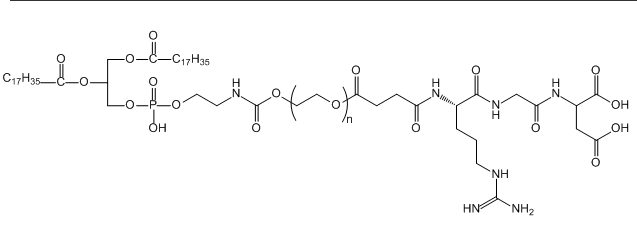 DSPE-PEG-RGD 二硬脂酰基磷脂酰乙醇胺-聚乙二醇-精氨酰-甘氨酰-天冬氨酸
