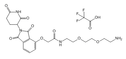 Thalidomide-O-amido-PEG2-NH2.TFA 沙利度胺-O-酰胺-二聚乙二醇-氨基三氟乙酸盐