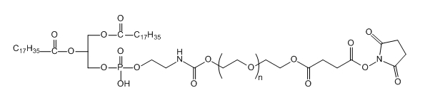 DSPE-PEG-SS；二硬脂酰基磷脂酰乙醇胺-聚乙二醇-琥珀酰亚胺基琥珀酸酯