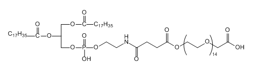 DSPE-PEG14-COOH；分子式：C75H144NO27P