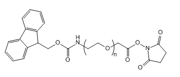 Fmoc-NH-PEG-SCM；芴甲氧羰酰基-亚胺基-聚乙二醇-琥珀酰亚胺甲酸酯