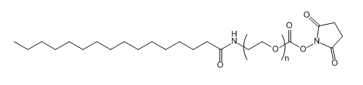 Palmitic acid-PEG-SC；软脂酸-聚乙二醇-琥珀酰亚胺酯