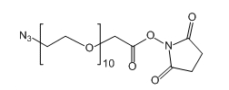 N3-PEG10-SCM；N3-PEG10-CH2CO2-NHS；分子式：  C26H46N4O14