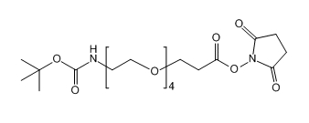 Boc-NH-PEG4-SPA；叔丁氧羰基-四聚乙二醇-丙烯酸琥珀酰亚胺酯