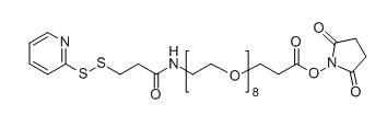 CAS ：1252257-56-9；SDPD-PEG8-NHS；分子式：  C31H49N3O13S2