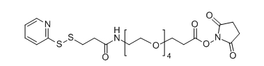 CAS：1334177-95-5；SDPD-PEG4-NHS；分子式：  C23H33N3O9S2
