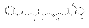 CAS： 1252257-56-9；SDPD-PEG8-NHS；分子式：  C31H49N3O13S2