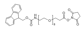 CAS：1334170-03-4；Fmoc-NH-PEG8-NHS；分子式：  C38H52N2O14