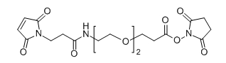 CAS：955094-26-5；Mal-NH-PEG2-NHS；分子式：  C18H23N3O9