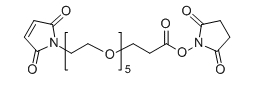 CAS ：1807537-42-3；Mal-PEG5-NHS；分子式：  C21H30N2O11