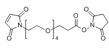 CAS ： 1325208-25-0；Mal-PEG4-NHS；分子式：  C19H26N2O10