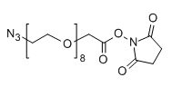 N3-PEG8-SCM；Azido-PEG8-CH2CO2-NHS；分子式：  C22H38N4O12