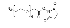 N3-PEG6-CH2CO2-NHS；Azido-PEG6-CH2CO2-NHS；分子式：  C18H30N4O9