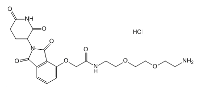Thalidomide-O-amido-PEG2-NH2.HCl；2376990-30-4；沙利度胺-O-酰胺-二聚乙二醇-氨基盐酸盐