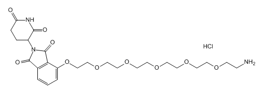 Thalidomide-O-PEG5-NH2.HCl；2341841-01-6；沙利度胺-O-五聚乙二醇-氨基盐酸盐