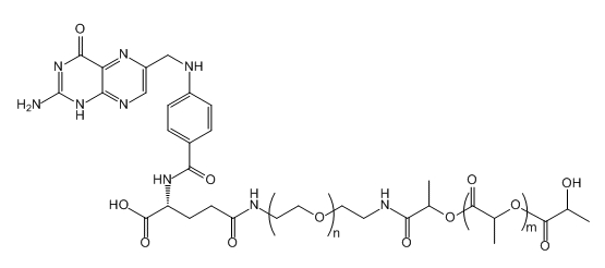 FA-PEG-PLA(14K)；叶酸-聚乙二醇-聚乳酸（14K)；Folic acid-PEG-Polylactic acid(14K)