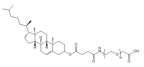 CLS-PEG-COOH；Cholesterol-PEG- Acid；胆固醇-聚乙二醇-羧基