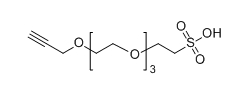 Alkyne-PEG4-SO3H；Propargyl-PEG4-SO3H；分子式：  C11H20O7S