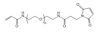 ACA-PEG-NH-Mal；丙烯酰胺-聚乙二醇-马来酰亚胺基；Acrylamide-PEG-NH-Maleimide