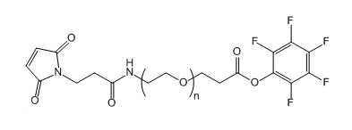 Mal-PEG-PFP；马来酰亚胺-聚乙二醇-五氟苯酯；Maleimide-PEG-Pentafluorophenyl