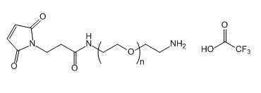 Mal-NH-PEG-NH2.TFA；马来酰亚胺-聚乙二醇-三氟乙酸铵盐；Mal-NH-PEG-NH2.CF3COOH