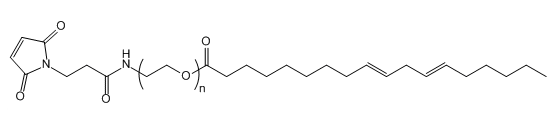 LNA-PEG-Mal；亚油酸-聚乙二醇-马来酰亚胺；Linoleic acid-PEG-Maleimide