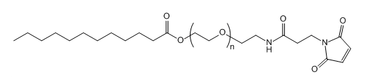 LRA-PEG-Mal；月桂酸-聚乙二醇-马来酰亚胺；Lauric acid-PEG-Maleimide