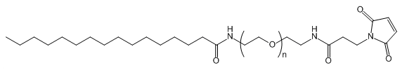 Palmitic acid-PEG-Mal；软脂酸-聚乙二醇-马来酰亚胺；Palmitic acid-PEG-Maleimide