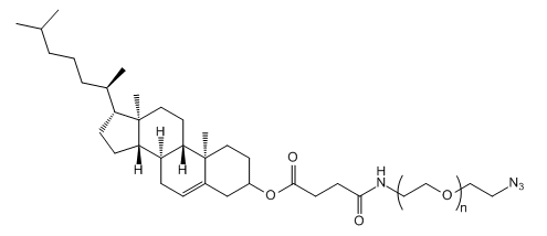 CLS-PEG-N3；Cholesterol-PEG-Azide；胆固醇-聚乙二醇-叠氮基