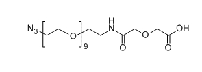2-((Azido-PEG9-carbamoyl)methoxy)acetic acid；分子式：  C24H46N4O13
