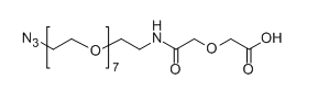 2-((Azido-PEG7-carbamoyl)methoxy)acetic acid；分子式：  C20H38N4O11