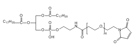 DSPE-PEG6-Mal；二硬脂酰基磷脂酰乙醇胺-六聚乙二醇-马来酰亚胺；DSPE-PEG6-Maleimide