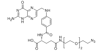 FA-PEG2-N3；叶酸-二聚乙二醇-叠氮基；分子式： C25H31N11O7