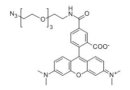 CAS：1228100-59-1；TAMRA-PEG3-N3；分子式：C33H38N6O7