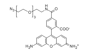 Carboxyrhodamine 110-PEG3-N3；分子式：C29H30N6O7
