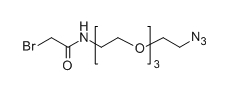 CAS：940005-81-2；Bromoacetamido-PEG3-N3；分子式：BrC10H19N4O4