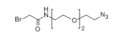 Bromoacetamido-PEG2-N3；分子式： BrC8H15N4O3；分子量：  295.1