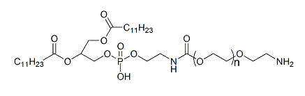 DLPE-PEG-NH2；1,2-二月桂酰磷脂酰乙醇胺-聚乙二醇-氨基；DLPE-PEG-Amine