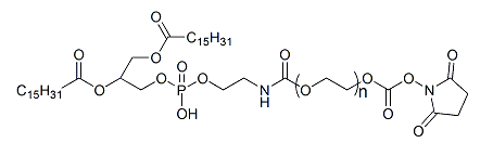 DPPE-PEG-SC；二棕榈酰磷酯酰乙醇胺-聚乙二醇-活性酯；DPPE-PEG-NHS