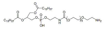 DMPE-PEG-NH2；1,2-十四酰基磷脂酰乙醇胺-聚乙二醇-氨基；DMPE-PEG-Amine