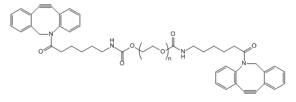 DBCO-PEG-DBCO；α,ω-二（二苯并环辛炔基）聚乙二醇；Dibenzocycolctyne-PEG-Dibenzocycolctyne