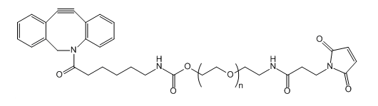 DBCO-PEG-Mal；二苯并环辛炔-聚乙二醇-马来酰亚胺；Dibenzocycolctyne-PEG-Maleimide