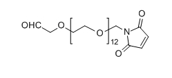 CHO-PEG12-MAL；分子式：  C32H57NO16；分子量：  711.79