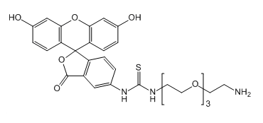 FITC-PEG3-COOH；荧光素-三聚乙二醇-丙酸；FITC-PEG3-CH2CH2COOH