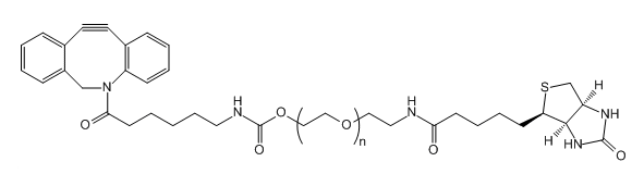 DBCO-PEG-Biotin；二苯并环辛炔-聚乙二醇-生物素；Dibenzocycolctyne-PEG-Biotin