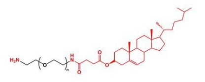 NH2-PEG-Cholesterol；氨基聚乙二醇胆固醇 ；Cholesterol-PEG-NH2