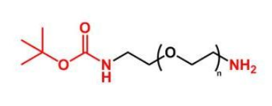 BOC-NH-PEG-NH2；叔丁氧羰基聚乙二醇氨基；NH2-PEG-NH-BOC