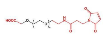 COOH-PEG-MAL；羧基聚乙二醇马来酰亚胺；Maleimide-PEG-COOH