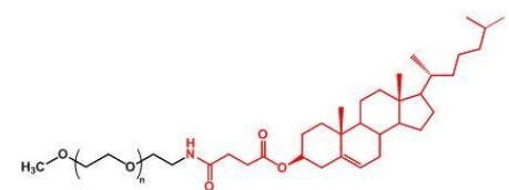 mPEG-Cholesterol；	甲氧基聚乙二醇胆固醇